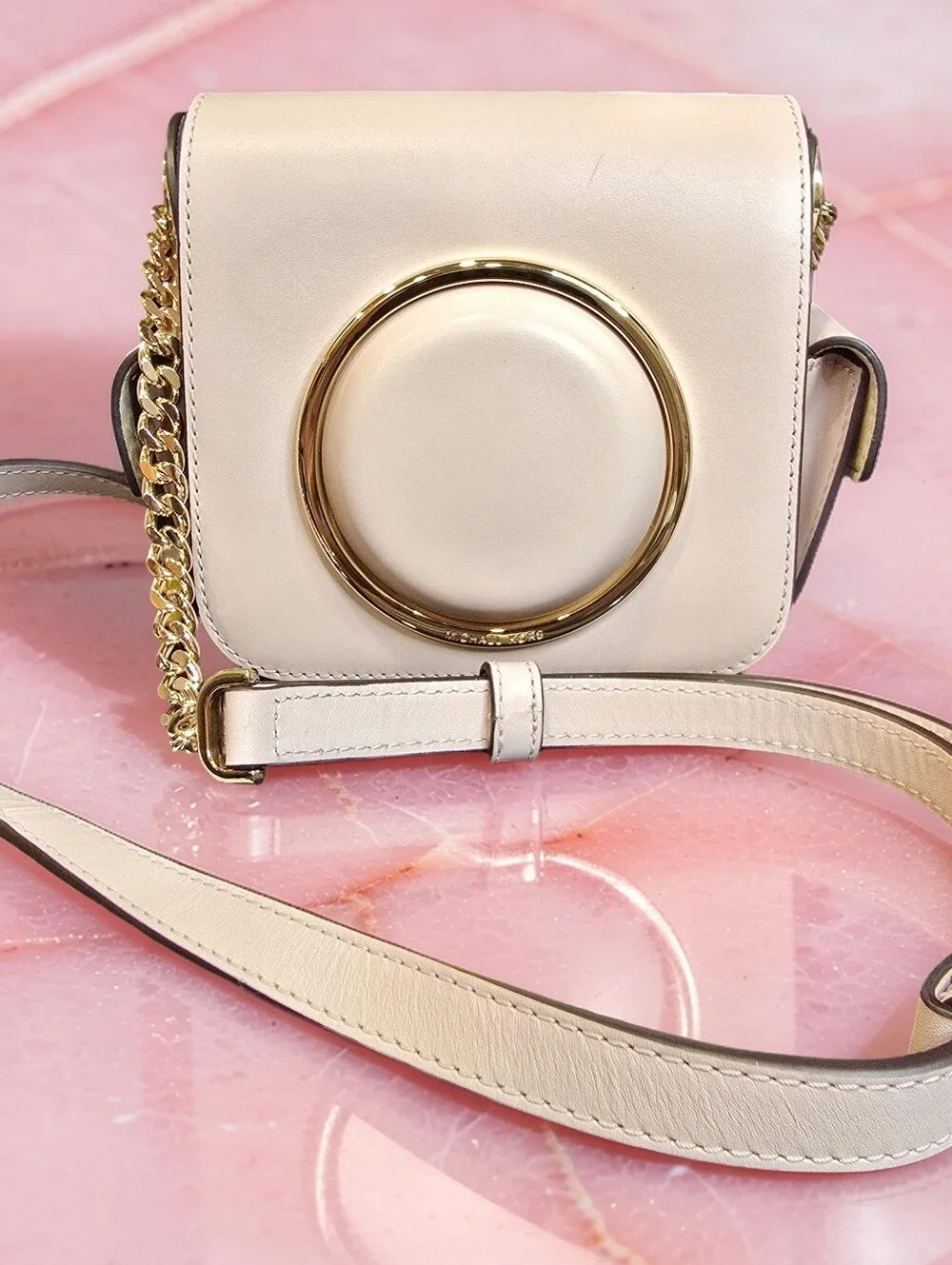 Michael Kors Scout Pink Leather Crossbody Bag - Rare Find!